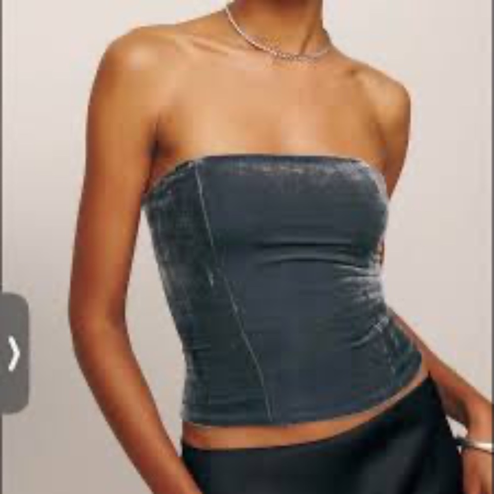 NWT Reformation Giorgia top VELVET Size 2